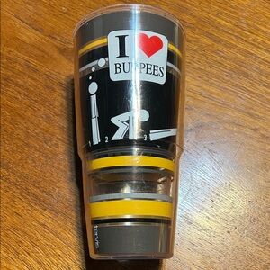 Tervis Black and Yellow 'I Love Burpees' Tumbler